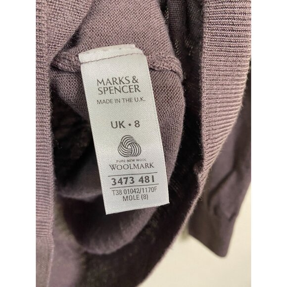 Marks & Spencer Purple Turtleneck Long Sleeve Sweater Knit UK 8 Women size US 4 - Picture 3 of 13